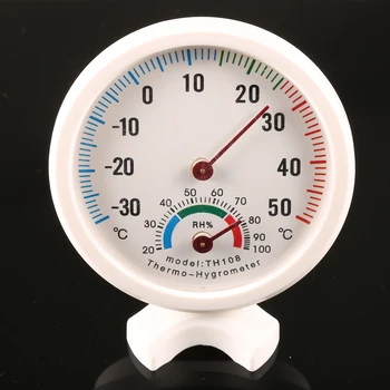 Mini Luftfugtighed Termometer Meter Runde Ur-formet Indendørs Udendørs Hygrometer Luftfugtighed Temperatur Måleren Måler Køkken Værktøjer