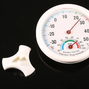 Mini Luftfugtighed Termometer Meter Runde Ur-formet Indendørs Udendørs Hygrometer Luftfugtighed Temperatur Måleren Måler Køkken Værktøjer