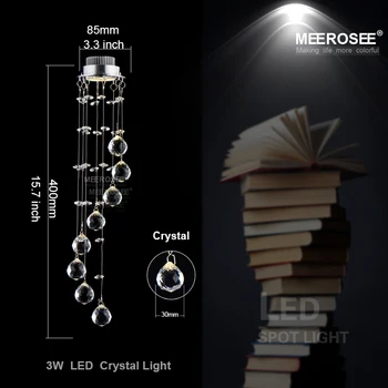 Mini Moderne Krystal loftslampe Stativ Spiral Krystal Lampe Crystal glans Lys montering af LED for Midtergangen Gangen Veranda med Trappe
