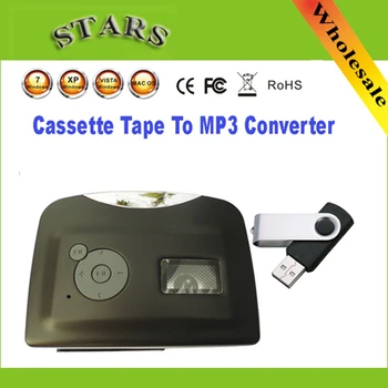 Mini Protable USB-kassette Magnetiske bånd til mp3 USB-Flash-Driver converter-afspiller til fange optageren,Engros-Gratis Fragt