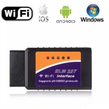 Mini-V1.5 ELM327 WiFi ELM 327 OBDII Bil Diagnostisk Værktøj OBD2 Kode Reader Scanner til Android, PC, IOS WiFi ELM 327