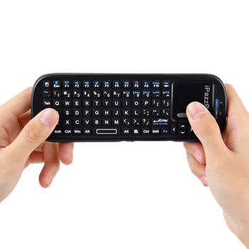 Mini Wireless Keyboard 2,4 G RF QWERTY-Tastatur Med Touchpad Air Mouse USB Gaming Tastatur Til Android TV Box Tablet PC