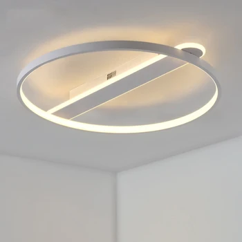 Minimalisme Cirkel ringe designer Moderne led-loftsbelysning lampe til stuen, soveværelset, Hvid eller Sort loft lampe inventar