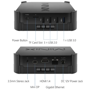 MINIX-NEO Z83-4 Pro Smart TV Boks Officielle Windows-10 Pro Mini-PC Intel Atom x5-Z8350 4 GB/32 gb Med VESA Mount Android TV BOX