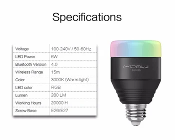 MIPOW trådløse bluetooth-led-lys, smart led Lys Dæmpbar Farve dekorative lys party lys, smart remote control-tasten wifi