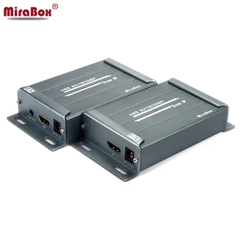 MiraBox HDMI-RJ45-Extender HDMI Modtager Afsender Via TCP/IP IP-RJ45 Ethernet-Kabel-Cat5e Cat6, HDMI Audio-Extender, Som Splitter