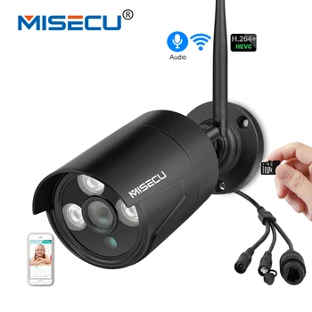 MISECU H. 264+ Wifi 2,0 MP IP Audio kamera med 64GB SD-slot 1920*1080P 720P Onvif P2P Trådløs e-mail push Nat Array IP Udendørs