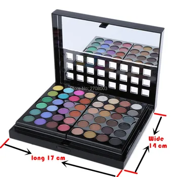 MISKOS 78 Eyeshadow Palette Sæt 48 Eyeshadow + 24 Lip Gloss +6 Foundation ansigt pulver Blush Makeup Kit Kosmetik
