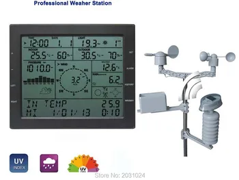 MISOL / professionel vejrstation / vindhastighed vindretning regn måler tryk, temperatur, luftfugtighed UV
