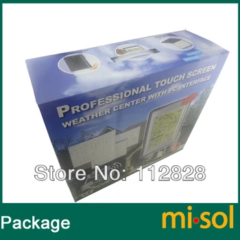 Misol / Professionelle Trådløse vejrstation Touch-Panel w/ Solar sensor, w/ PC-interface