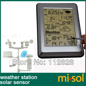 Misol / Professionelle Trådløse vejrstation Touch-Panel w/ Solar sensor, w/ PC-interface