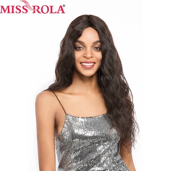 Miss Rola Hår Præ-Farvede Peruvianske Hår Body Wave 3 Bundter #1b Farve Human Hair Non Remy Hår Vævning Gratis Fragt
