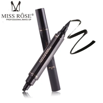Miss Rose brand makeup flydende stempel eyeliner blyant hurtig tør vandtæt eye liner black farve skønhed eye pencil