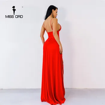 Missord 2017 Sexet Ny Clubwear Aftenen Høj Split Kjoler Kvindelige Røde Farve julefrokost Elegante Maxi Kjole FT8191
