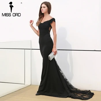 Missord 2018 Sexet gulvlang blonder backless elegant fest kjole bodycon FT3900-1