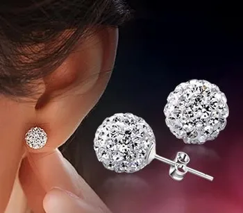 Mister penge ved at fremme engros 30% procent sølv forgyldt crystal zircon damer'wedding øreringe