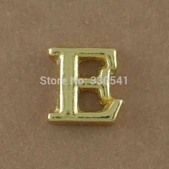 Mix guld alfabet bogstav A-M flydende legering charme passer til levende medaljoner 20pcs/masse