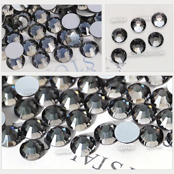 Mix Størrelser SS3-SS30 Sorte Diamant Nail design Rhinestones manicure krystaller til pailletter negle art dekorationer Ikke HotFix skinner