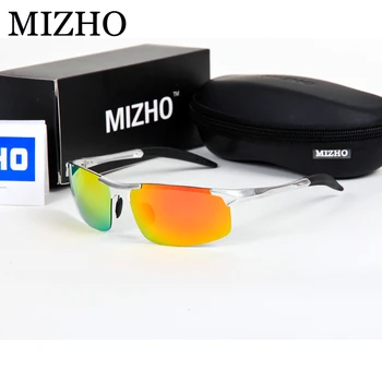MIZHO 3 FARVE Drivere Bil Øge Lysstyrken Sikkerhed for At Beskytte Syn Polariserede Solbriller Mænd Farvet Spejl 2018