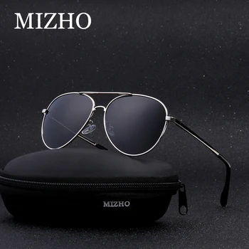 MIZHO Hot Elastisk Støtte Ben Klassiske Luftfart Metal Solbriller Til Mænd Polariseret UV400 Protector Driver Briller Kvinder 2018