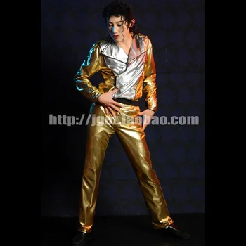 MJ Michael Jackson Historie Golden Jakke og Bukser Cosplay Kostume til Fans