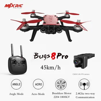 MJX B8 Pro Bugs 8 Pro RC Drone Quadcopter Børsteløs Med 2204 1800KV Motor 3D Vender Fjernbetjeningen Drone Toy Fly VS Bugs3 6