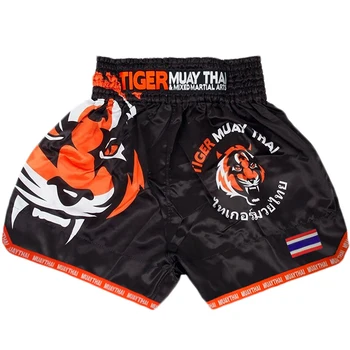 MMA-Tiger Muay Thai-boksning, boksning match Sanda træning åndbare shorts muay thai tøj fight shorts-boksning, mma shorts