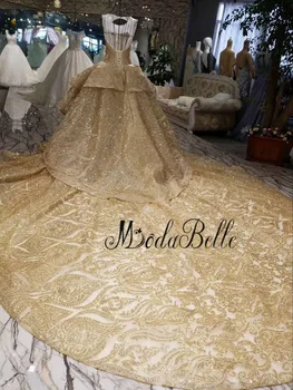 Modabelle Elegant Guld Aften Kjoler Med Pailletter Bolden Kjole arabisk Luksuriøs Aften Kjoler 2018 Robe Sofa Femme Soiree