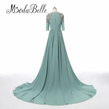 Modabelle Robe Soiree Sofa Femme 2017 Kjole til Aften i Dubai Kaftan Lang Perlebesat Formel Kjole Kvinder arabisk Prom Kjole Reelle Billede