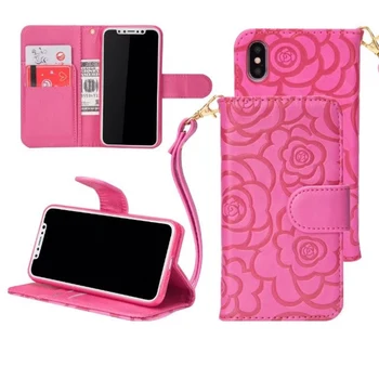Mode 3D camellia blomst Læder taske til Apple iphone 5 5S SE 6S 6Plus 7 7Plus For samsung S7 edg Dække Telefonen tilfælde