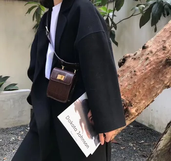 Mode alligator kvinder crossbody taske læder bælte i taljen pakker chik stil mini skuldertaske vintage mønster lille håndtaske
