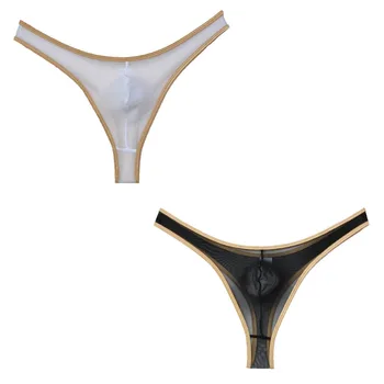 Mode Bindende Tape Sexet Micro Mesh Gennemsigtig Mænds Stropper&G-Strenge Se-Gennem Mandlige g-streng Undertøj til Mænd Charmerende Tanga