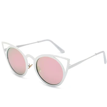Mode-Cat Eye Solbriller Kvinder Brand Designer solbriller Til Damer Vintage Oculos cateye Spejl Farverige-Linse Kvindelige RS167