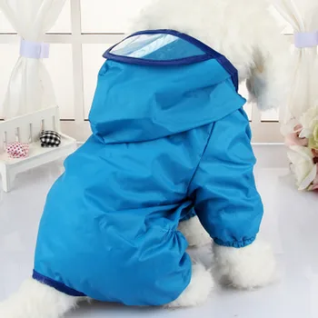 Mode-Dog Regnjakke Lille Hund Tøj Pet Kostume Forår Sommer Ensfarvet Hund Vandtæt Tøj Af Høj Kvalitet