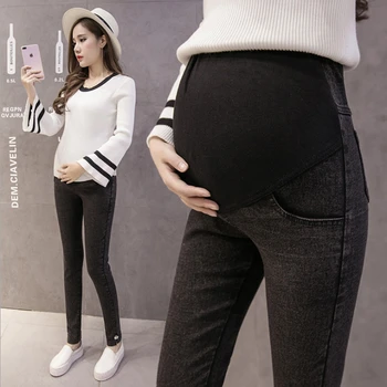 Mode gravide kvinder tøj gravide kvinder bukser stram stretch jeans til gravide kvinder, elastisk talje grossesse barsel