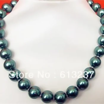Mode grøn naturlige shell 10 mm runde perler, kæde strand halskæde til kvinder af høj kvalitet, elegant diy smykker at gøre 18inch MY4667