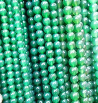 Mode Grønne Perler natursten Løs Runde Spacer Perler DIY Armbånd &Halskæde Smykker Kvinder /Mænd Gaver 6mmDia.20PCs