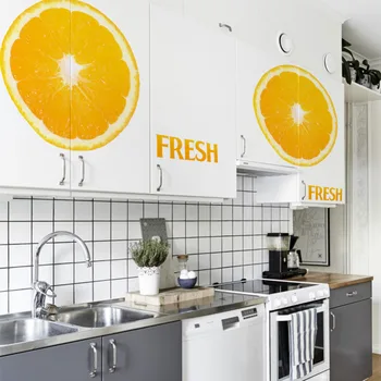 Mode kreative varm Orange farve DIY hjem køkken piger room decor wall sticker flytbare butik shop vægmaleri kunst klistermærker ZY1455