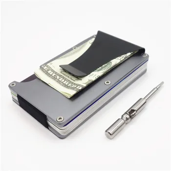 Mode Kreditkort Indehaveren Rejse Mini RFID-Wallet Mænd Slanke Kort Sag Mandlige Penge Klip Små Tegnebog