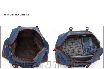 Mode Lærred, Læder Mænd Travel Bag Med Stor Kapacitet Mænd Håndbagage Rejse Duffle Tasker Weekend Multifunktionelle Tasker Tote Taske