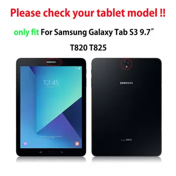 Mode Malet taske Til Samsung Galaxy Tab S3 9.7 T820 T825 SM-T820 Tilfælde Dække Funda Tablet Silikone, Læder Stå Shell Capa