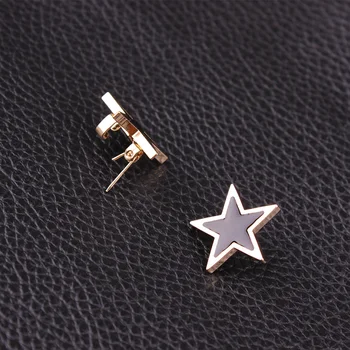 Mode metal emalje mini star pin brochen krave, revers badge pin, ornament og hvidguld smykker