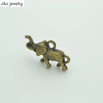 Mode Salg 24*14mm 10 stk/masse Zink Legering Antik Bronze Forgyldt Elefant Charms Vedhæng Metal Smykker Resultater Passer DIY 3464B