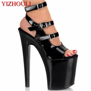 Mode-sexede performance strip club middag med høje hæle, maling sandaler, 20 cm