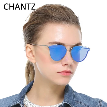 Mode Skjold Polariserede Solbriller Kvinder Mænd Brand Designer 2017 Reflekterende Spejl Solbrille UV400 Kørsel Briller Lentes De Sol