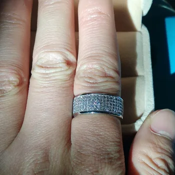 Mode Smykker Bane sæt 250pcs Perle 5A Zircon sten, 10KT Hvid Guld Fyldt Engagement Bryllup Finger Ring Størrelsen 5-11 Gave