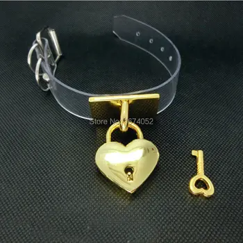 Mode Smykker Cosplay Pige Harajuku Håndlavede Guld Metal Aflåselige Nøglen Hånd Cuff Klar Vinyl Armbånd Håndjern
