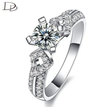 Mode smykker-ringe for kvinder sølv 925 bague vintage AAA vielsesring bryllup engagement crystal anel engros DD050