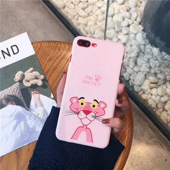 Mode tegnefilm pink leopard Phone case For iPhone 7 7 8 puls tilfældet For iphone 6 6puls tilfælde PC Plast Hårdt mobiltelefon taske