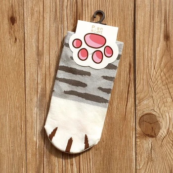 Mode tegneserie kat klo båd sokker af bomuld sokker søde kat tegneserie logo sokker til søde pige kvinder